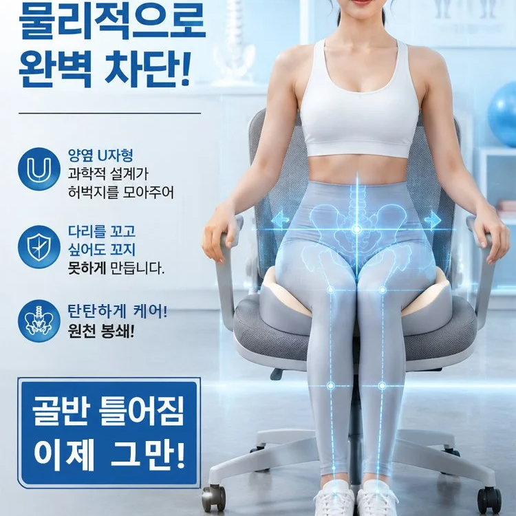 독일정형설계 무중력 아이스 젤  등받이 일체형 자세교정 방석