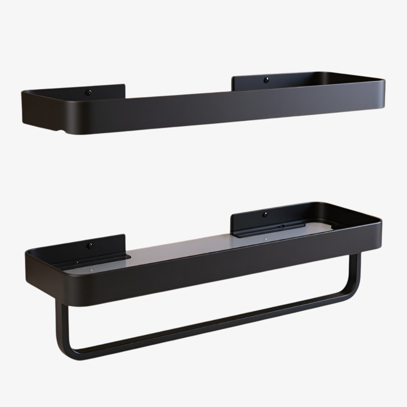 Badezimmer Glas Waschtisch ohne Loch mit Spiegel und Aluminiumlegierung Aufbewahrungsregal