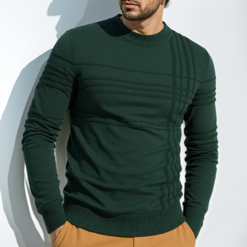 남성 라운드 재킷 단색 베이스 니트