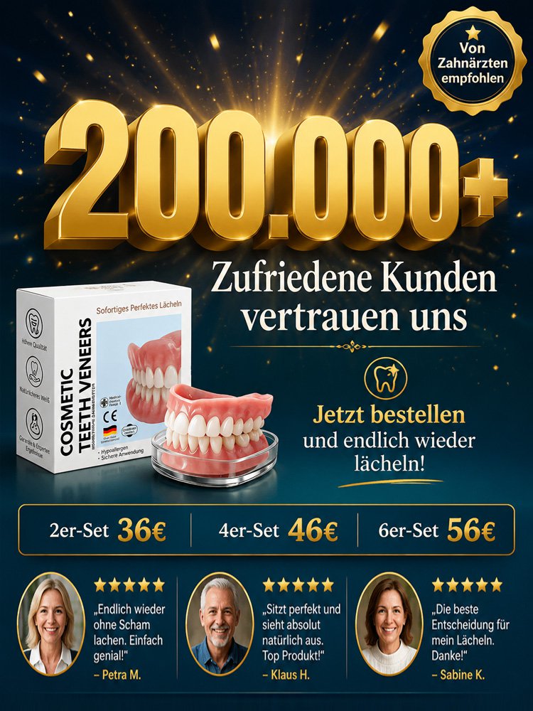 [Unsichtbar und komfortabel] Maßgefertigte voll ausgestattete medizinische Vollprothesen