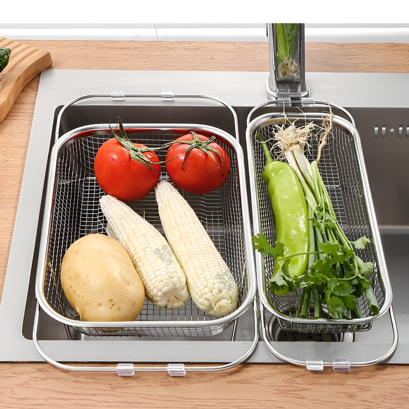 가정용 싱크대 신축 스테인리스 물빠짐 바구니