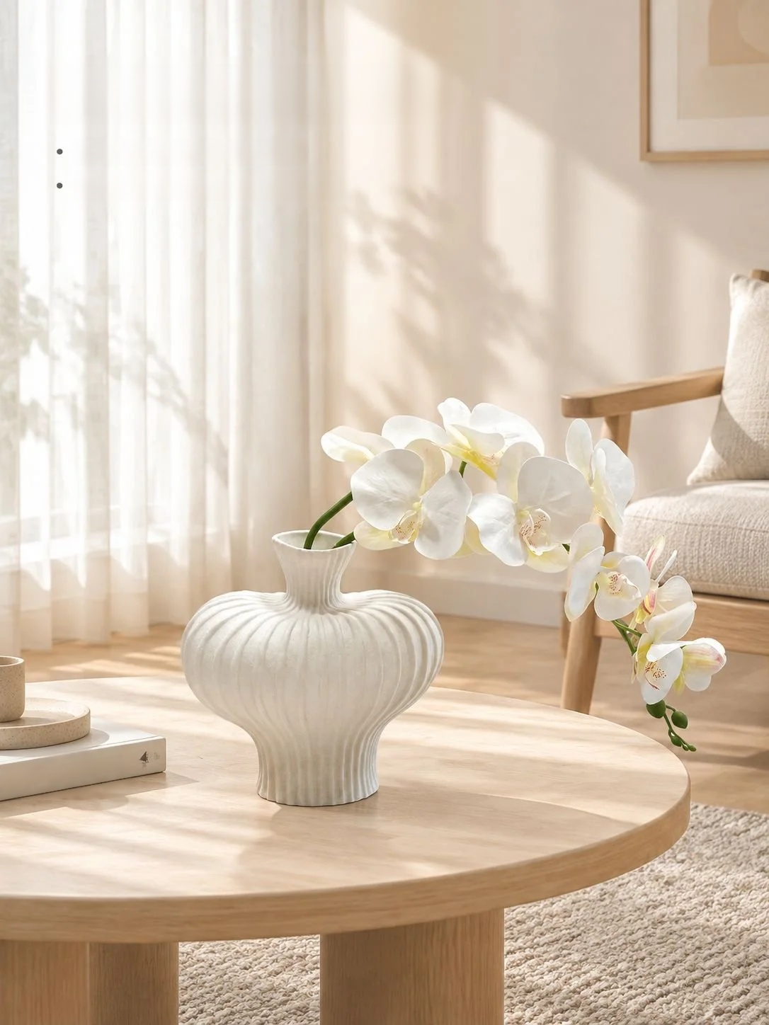 Flower desk decoration adding a floral accent to a workspace