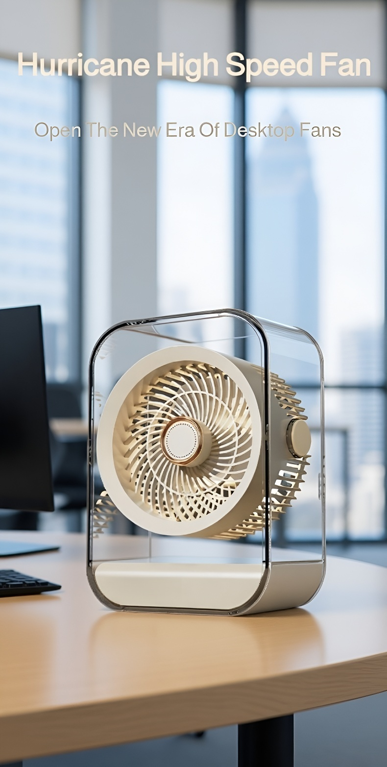 Desktop Light Circulation Fan front view