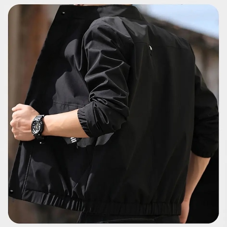 簡約立領拉鍊外套