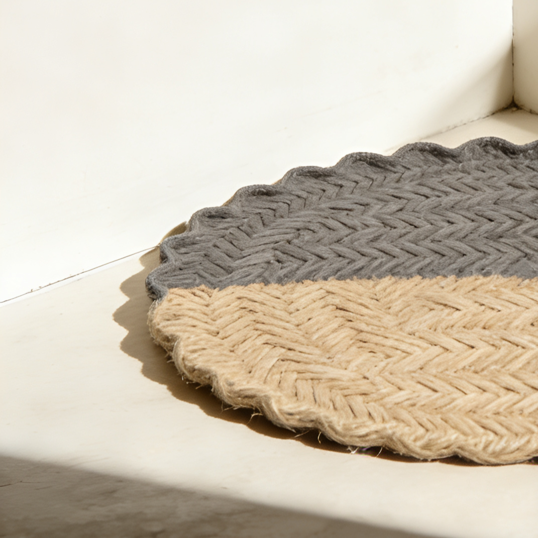 Juego de 5 manteles individuales de yute trenzado