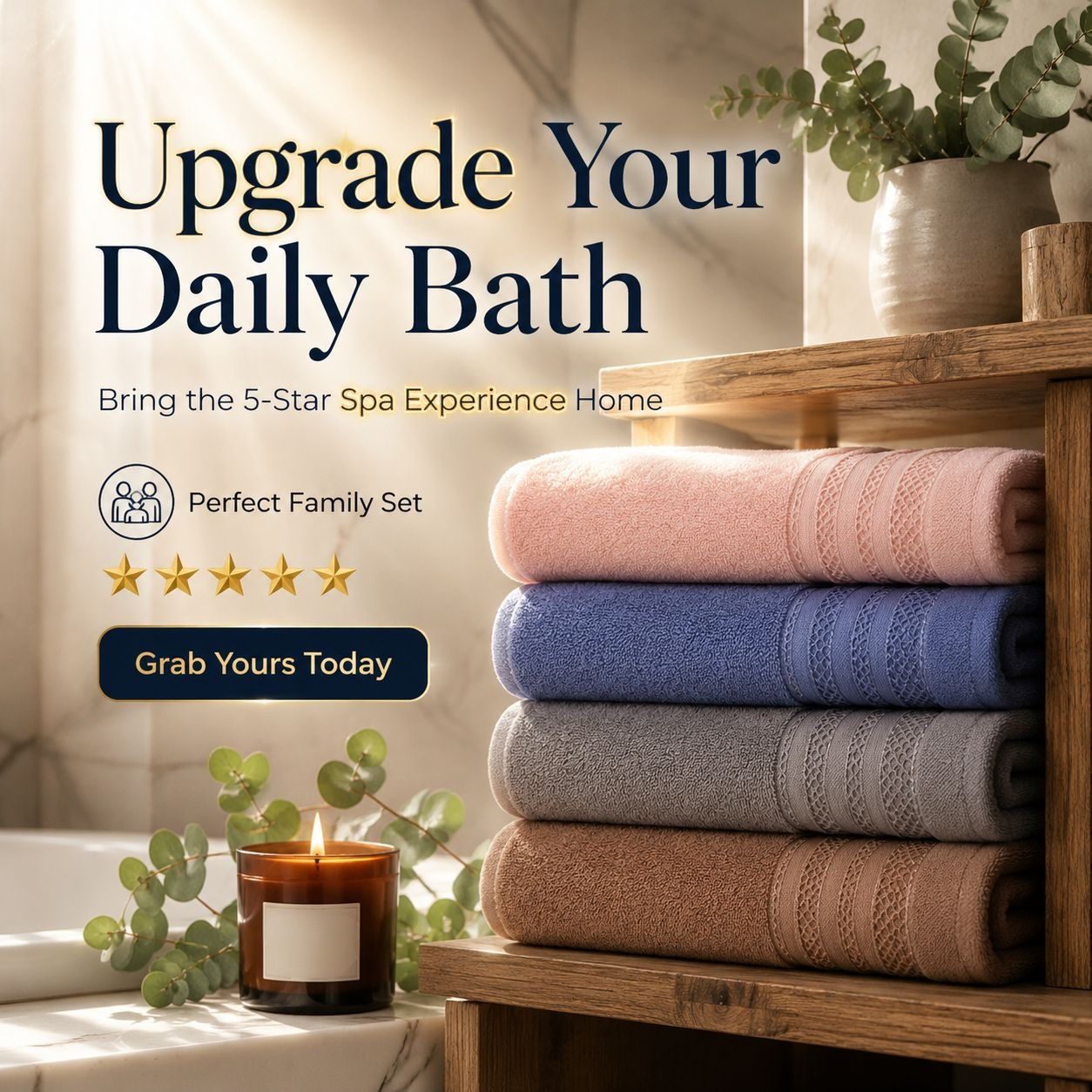 Antibacterial Soft Absorbent Lint-Free Pure Cotton Towel