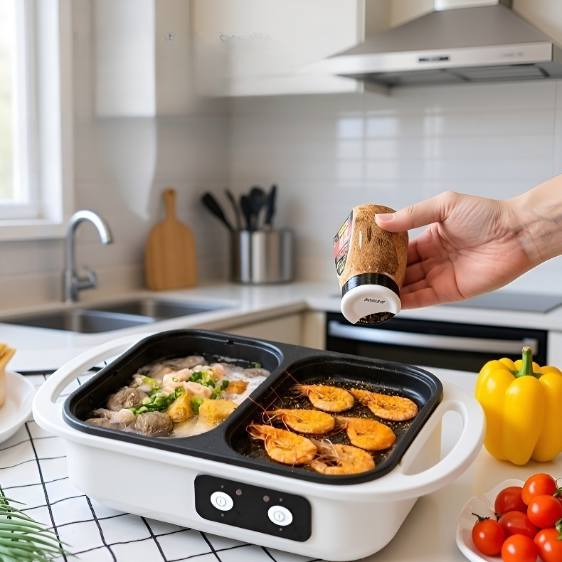 しゃぶしゃぶと焼き物が一体となった鍋