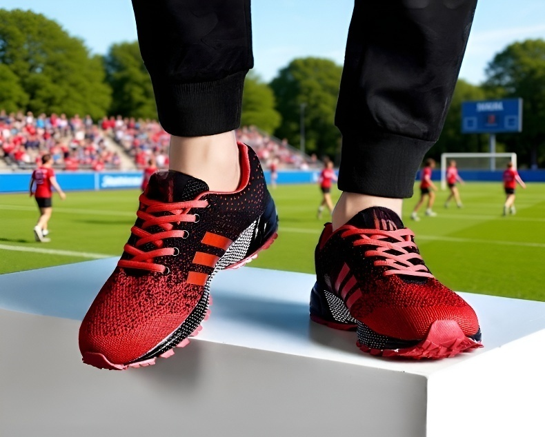 フライニット素材の細部アップ画像