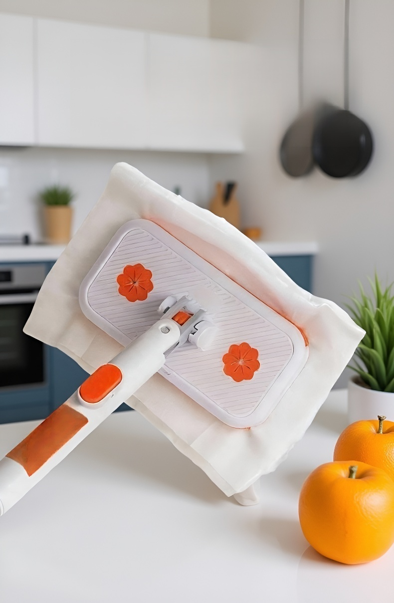 Mop do twarzy pokazujący brak brudzenia rąk