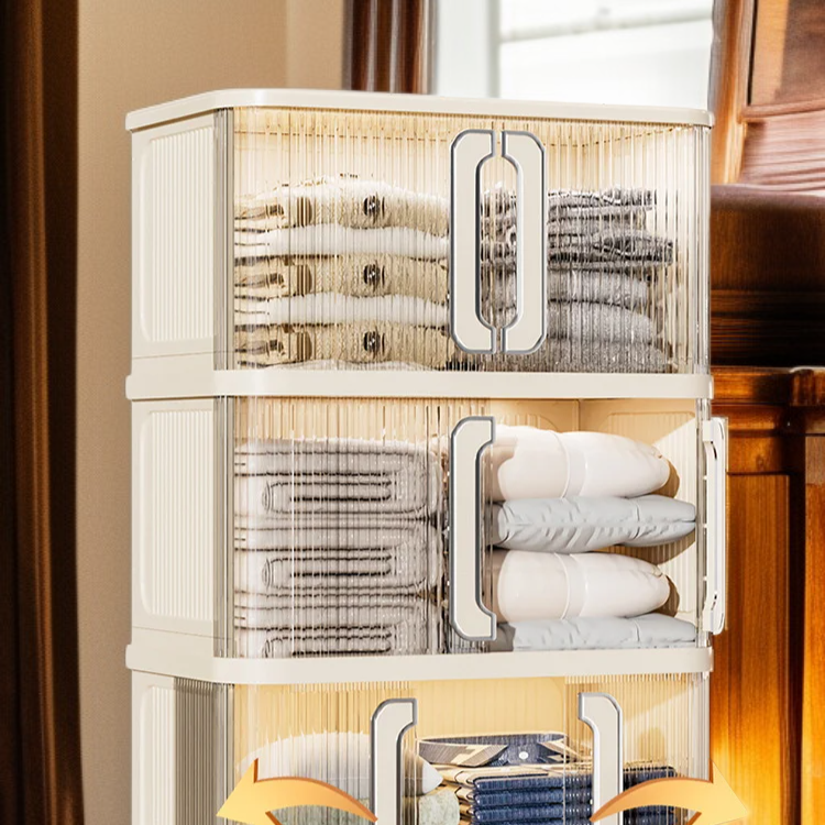 Multifunktionaler faltbarer Aufbewahrungsschrank für das Schlafzimmer