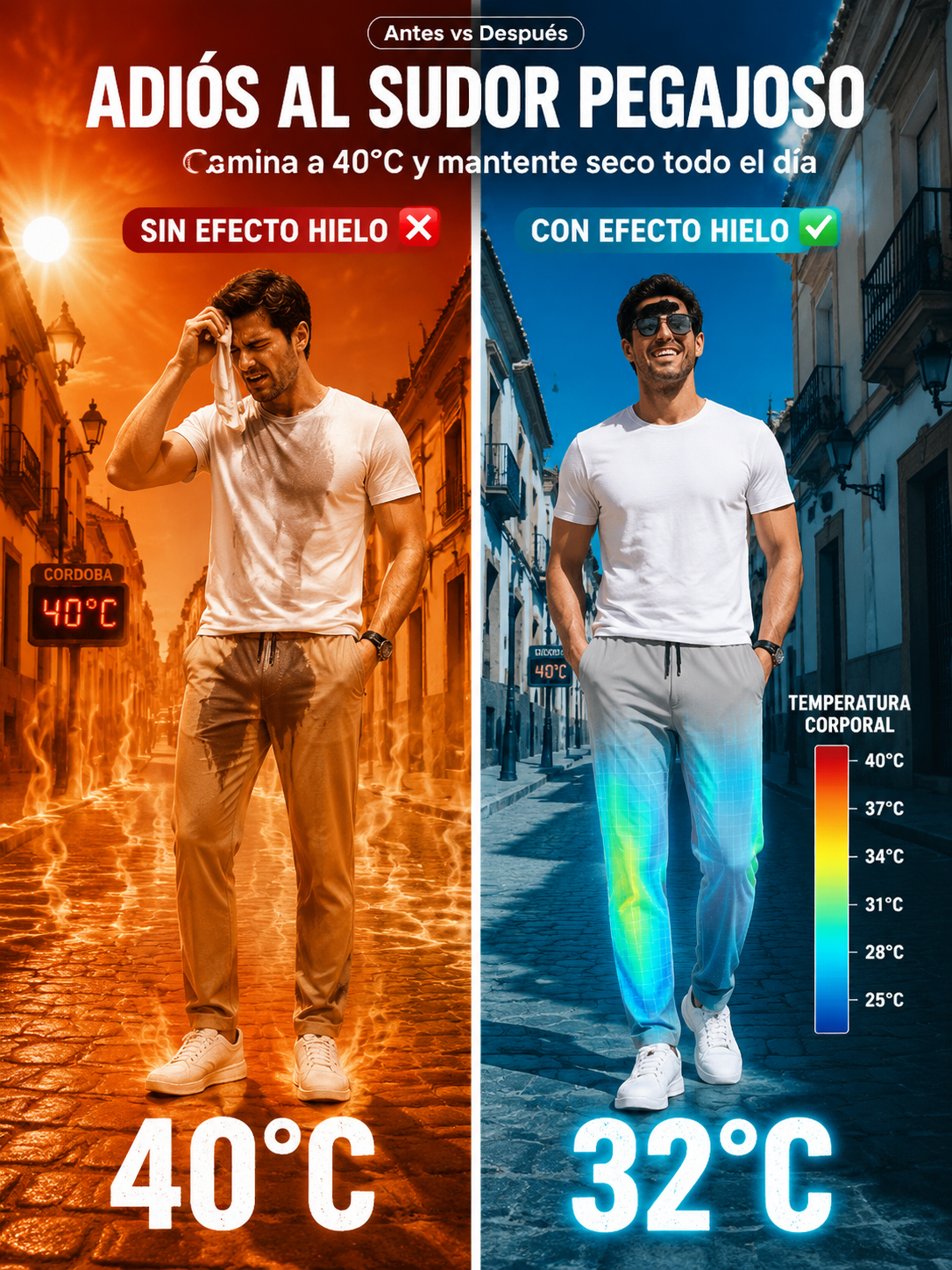 【Limitado 100 piezas】Pantalón largo de hielo transpirable y delgado con protección solar