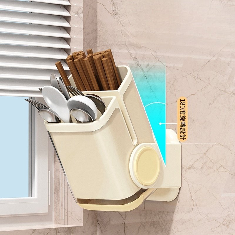 筷子收納盒墻上壁掛免打孔
