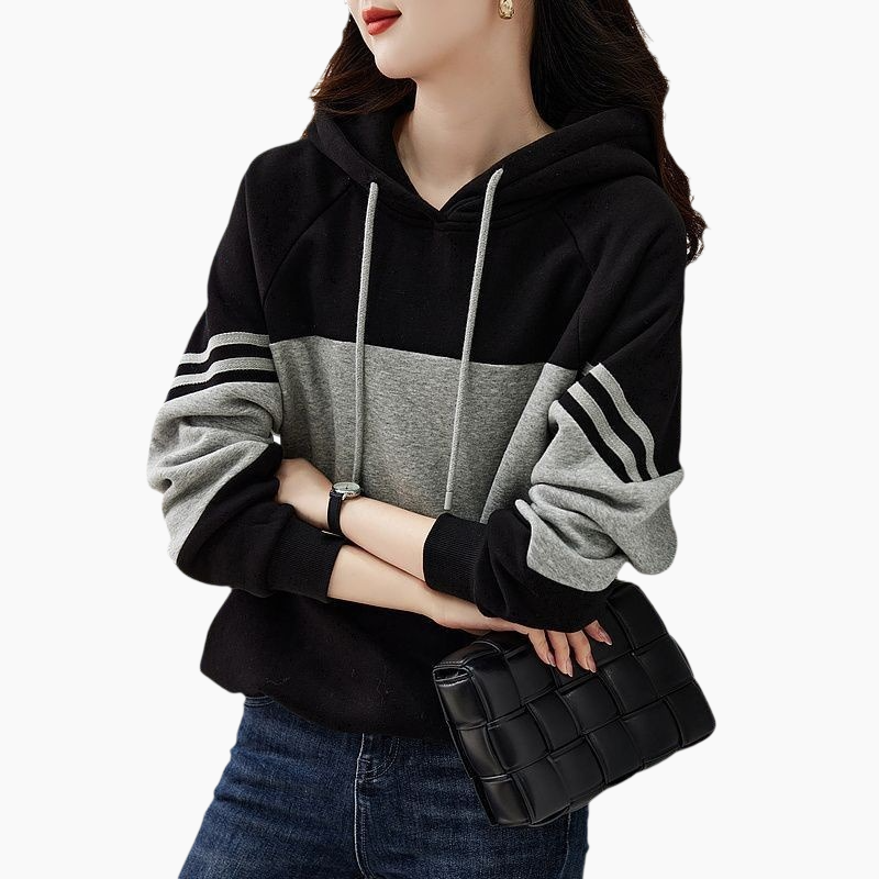 봄 여성 기질 후드 루즈 코트 풀오버 후드