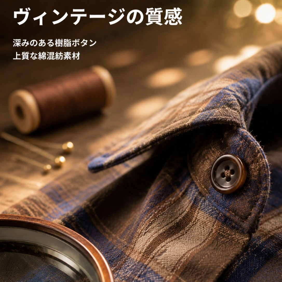 レトロで合わせやすいカジュアルシャツ