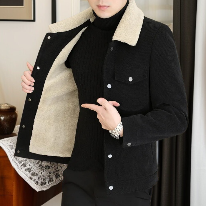 겨울철 남성용 따뜻한 점퍼 코디 예시