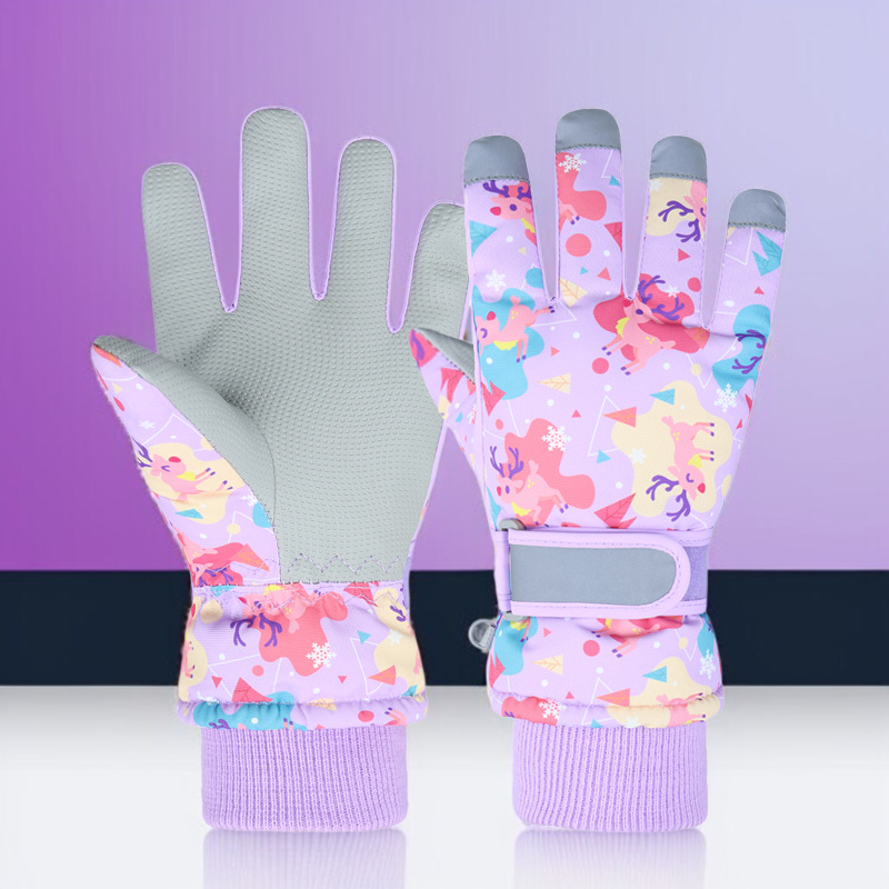 卡通加絨保暖棉手套