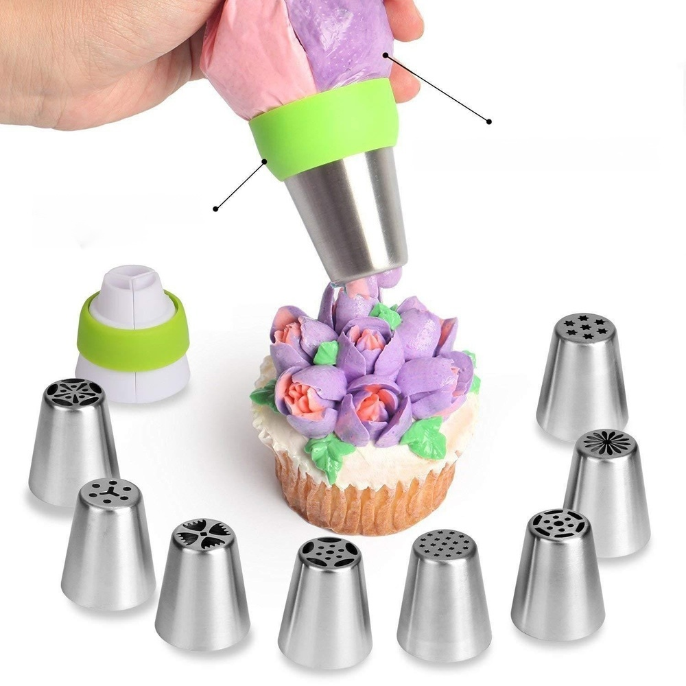 Piping nozzle and butter piping tool set 