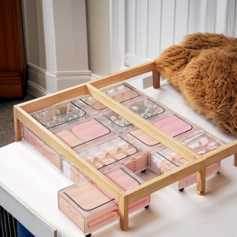 Extra-Large Under Bed Storage Bin with Wheels for Clothes and Blankets