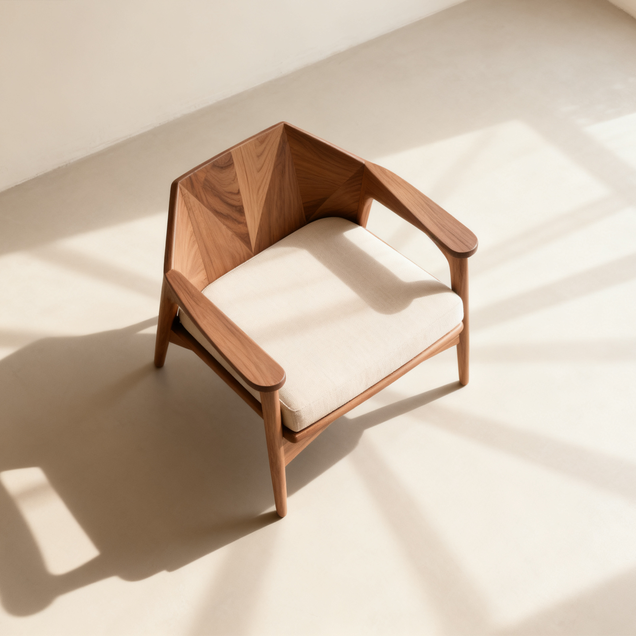 원목 휴식 두꺼운 쿠션 1인용 의자 정면 이미지