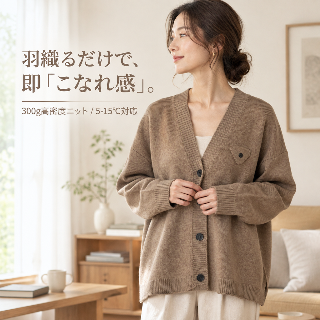 春秋冬 レディース レトロ長袖カーディガン ニット