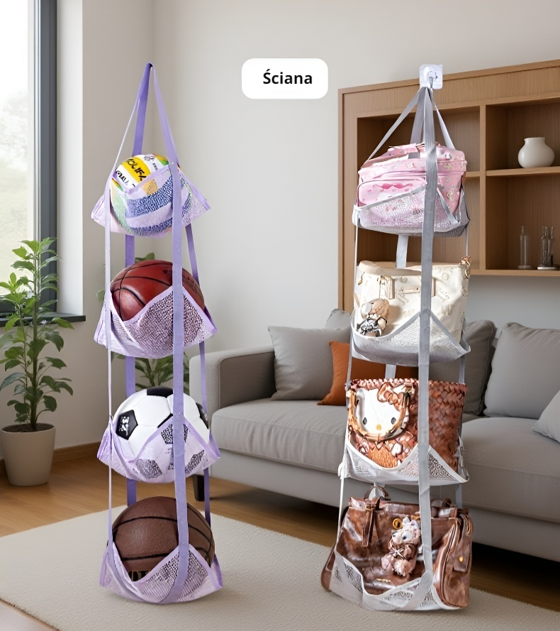 Nowoczesny organizer na ubrania przezroczysty