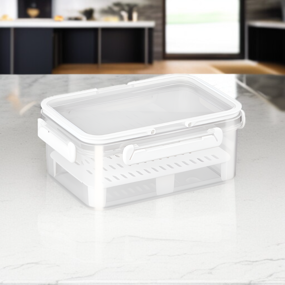 이중층 배수 가능한 식품 보존 용기