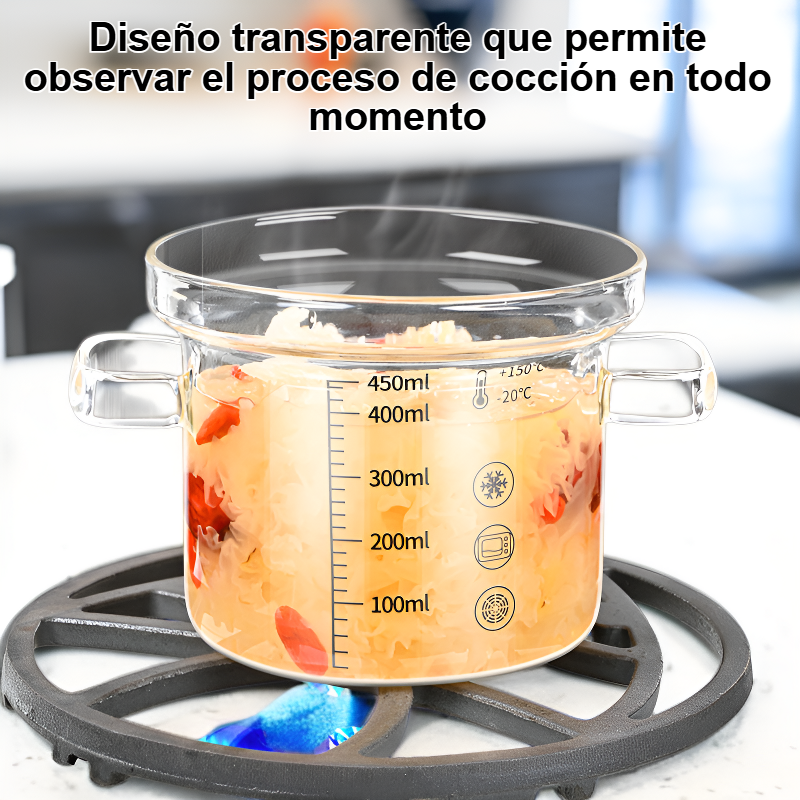 Olla de cocina transparente para el hogar