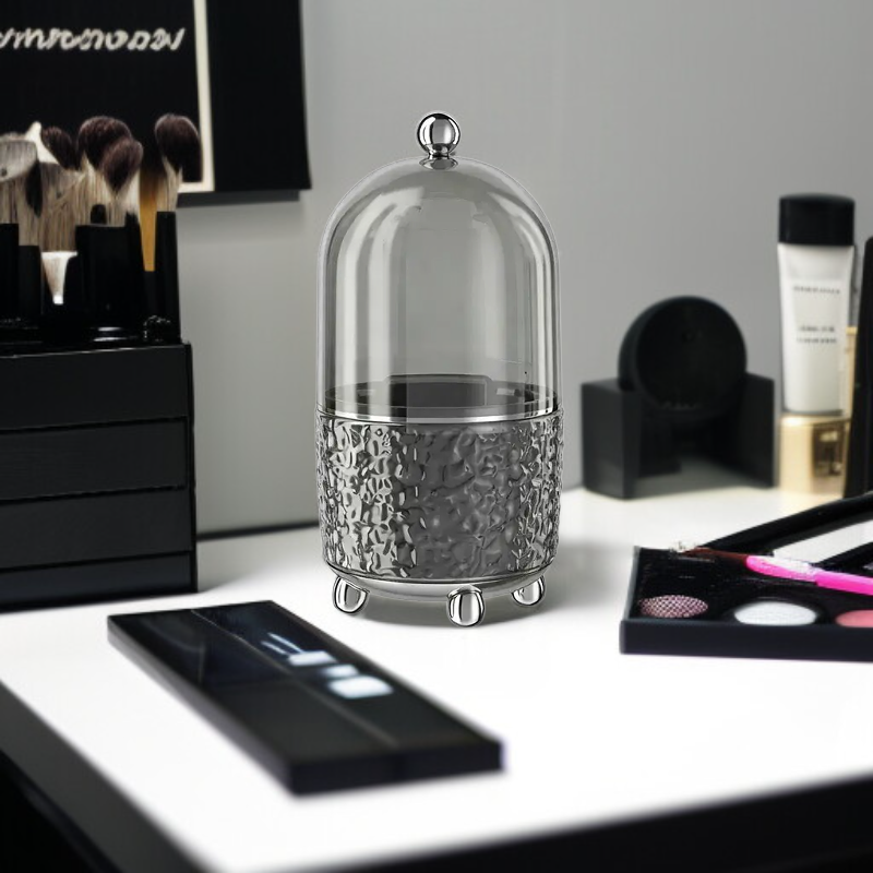 Transparent Cosmetic Storage Box Light Luxury Desktop Organizer Brush Lipstick Rotating Holder