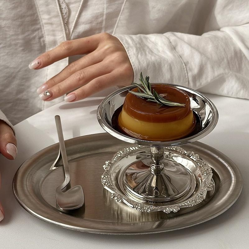 レトロ風ステンレス製ハイボールデザートアイスクリームカップ