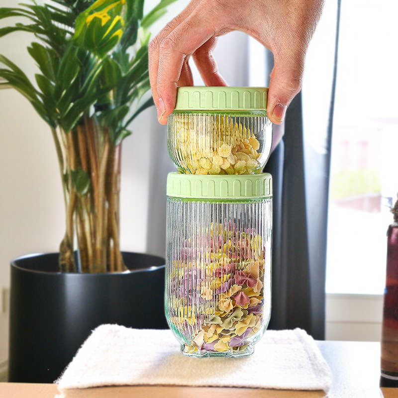 식품급 대용량 밀폐 유리병 잡곡 보관용기