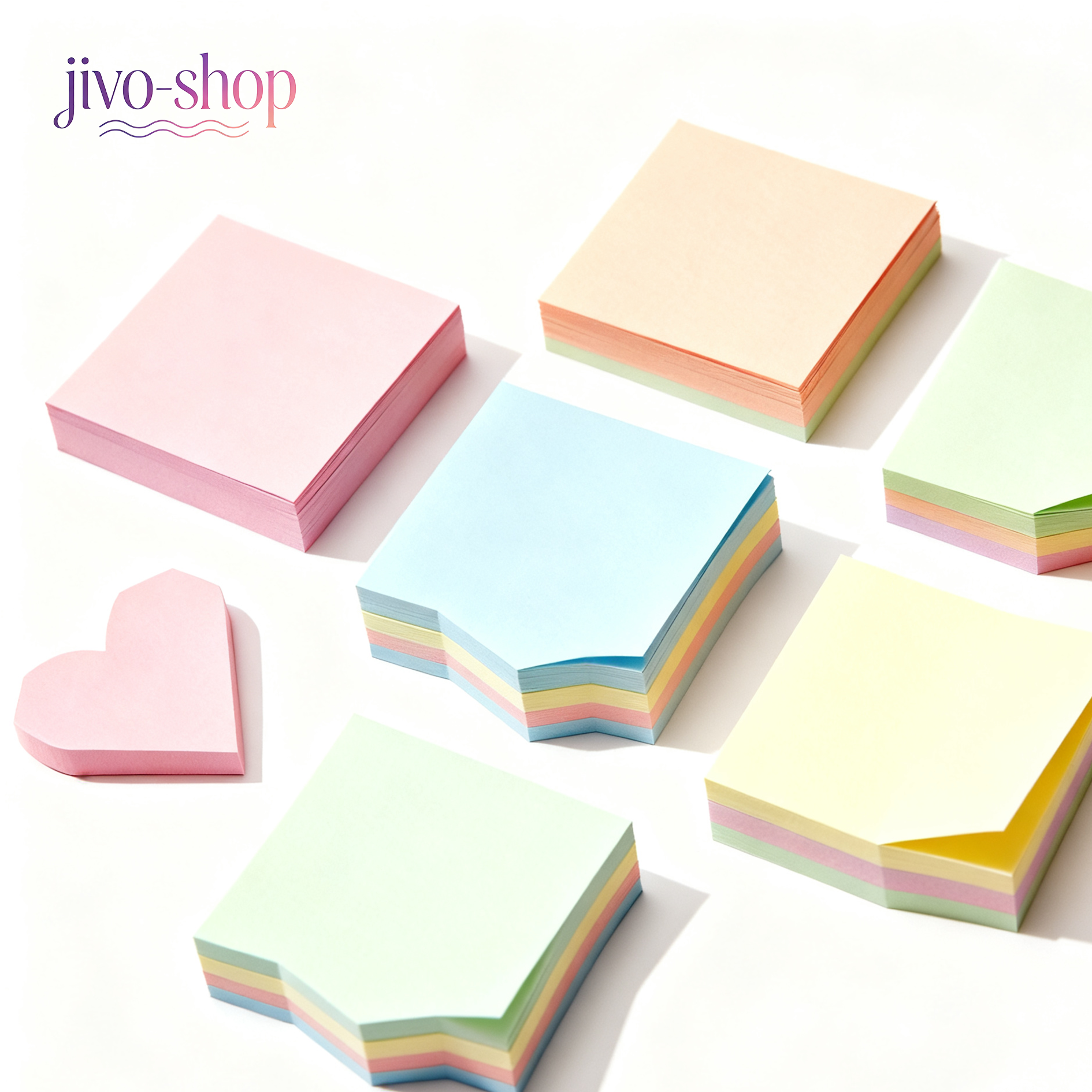 Notițe pentru studenți, mesaje de birou, memo-uri, notițe autoadezive (set de 7)