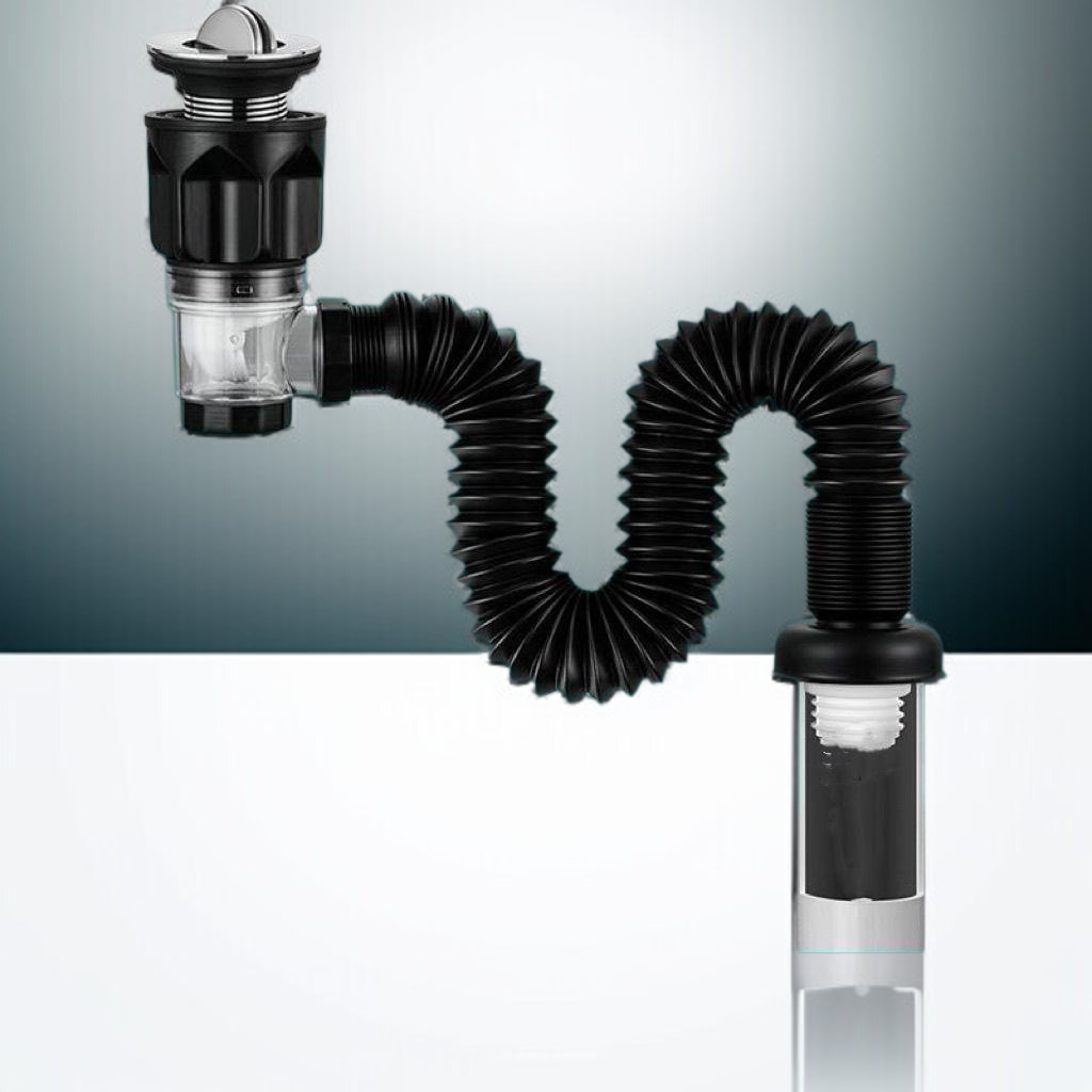 세면대 하수관 귀취방지 세면대 싱크대 수세미 누수마개 대야 배수관 액세서리 하수구