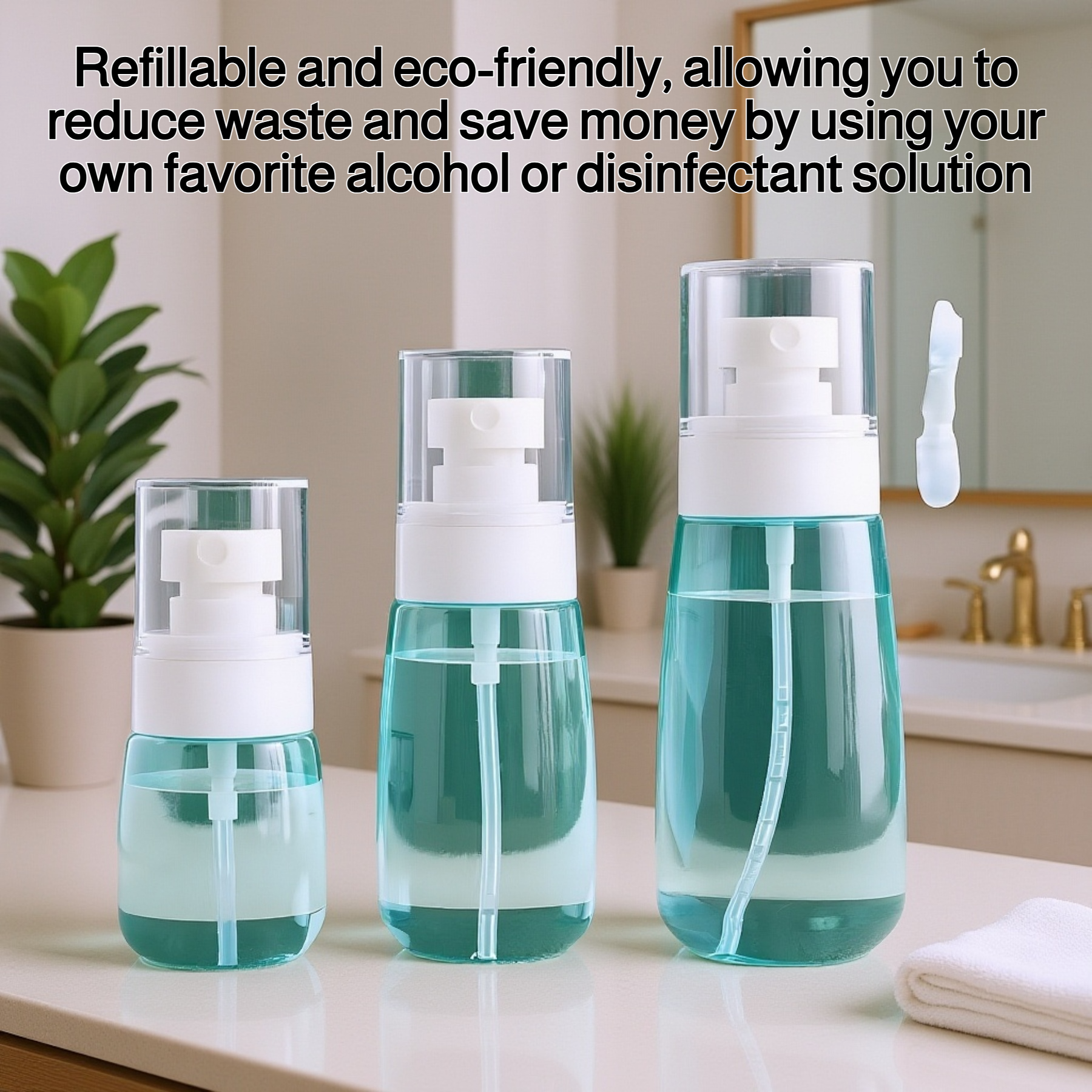 Portable mini alcohol spray bottle