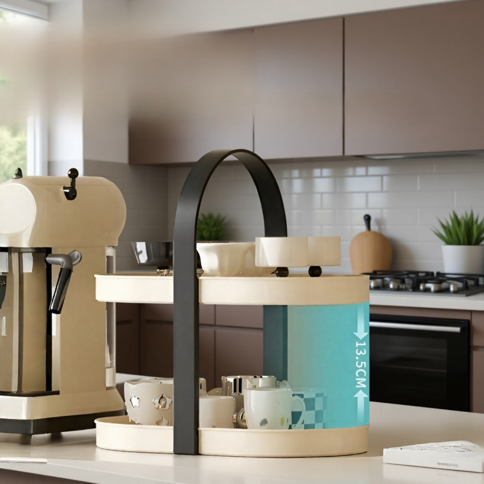 Multi-layer Punch-free Dustproof Teacup & Coffee Mug Holder Rack