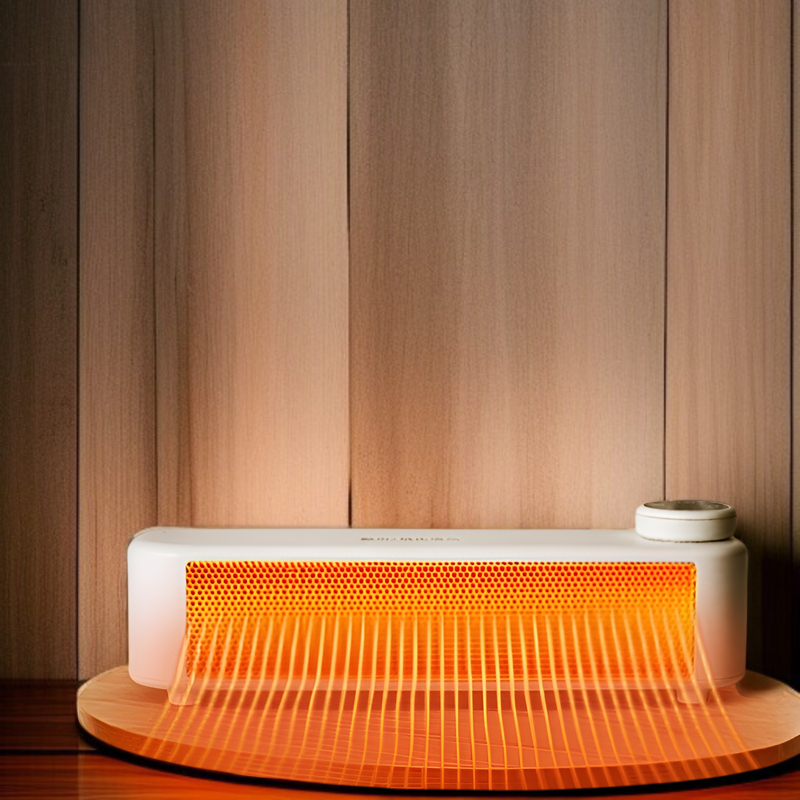 ミニ静音暖房機 小型ヒーター オフィスデスク用 省エネPTCセラミック