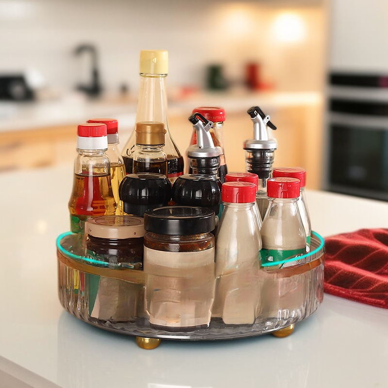Food-Grade Rotating Organizer Multifunctional Desktop Organizer Kitchen Pet Storage