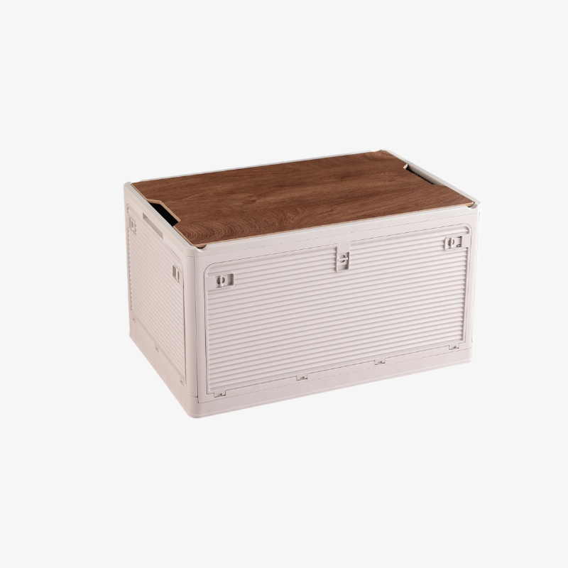 Faltbare Aufbewahrungsbox mit Holzdeckel, für Haushalt und Auto