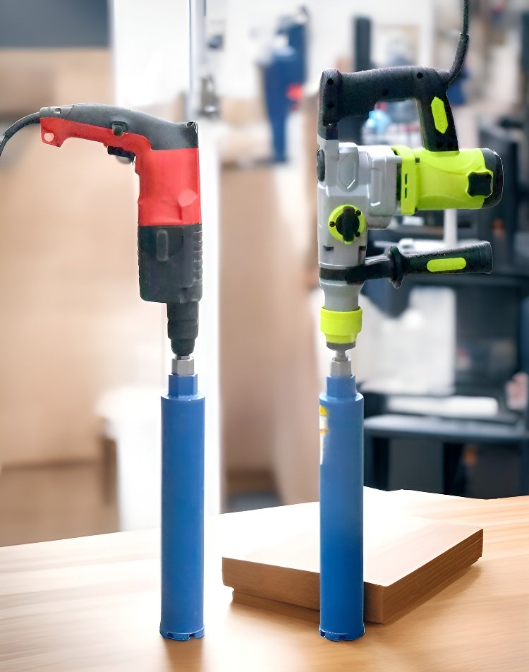 水ドリルロッドアダプターの取付例