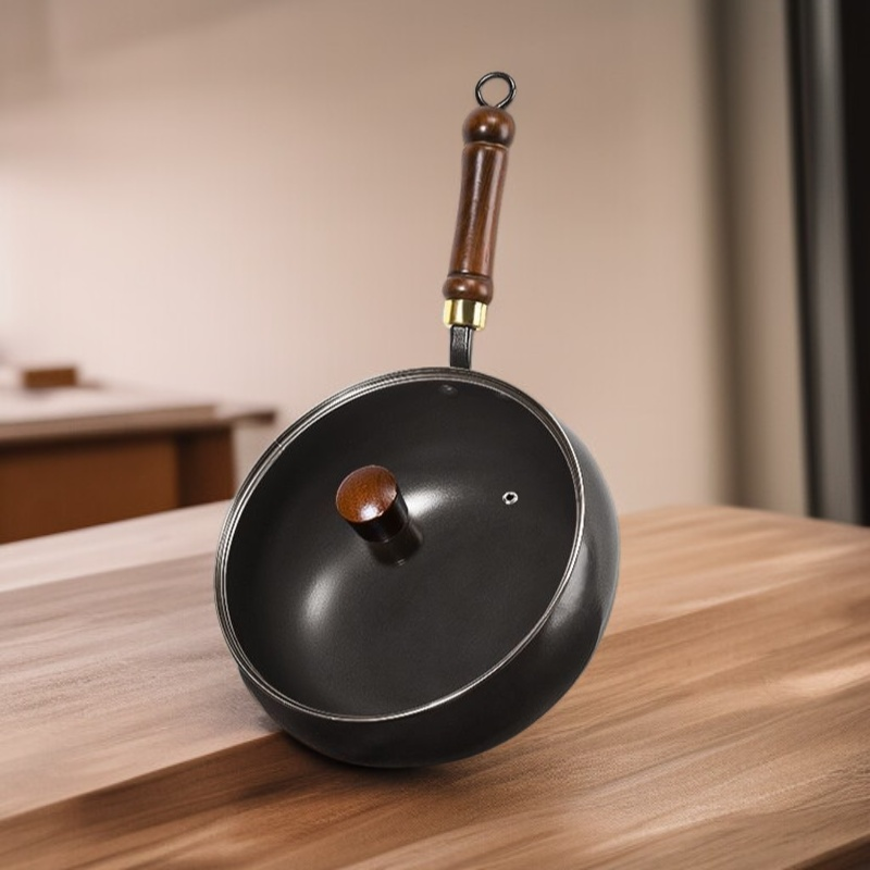 Traditional non-stick cast iron wok