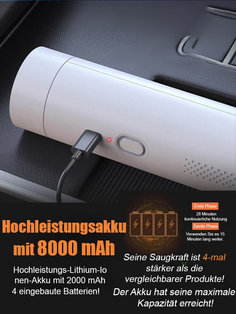 Kabelloser Mini-Autostaubsauger [Saug- und Blasfunktion]