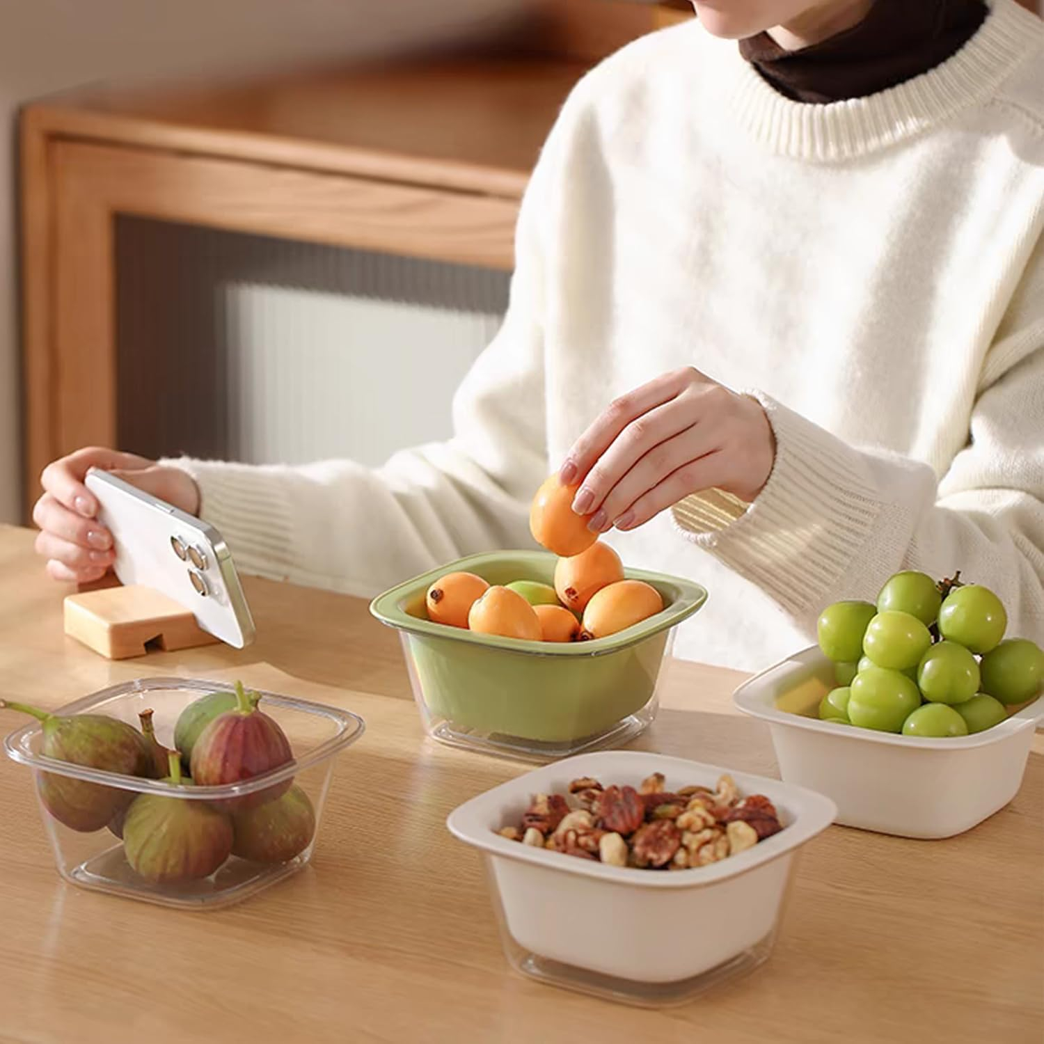 다용도 이중 배수 바구니