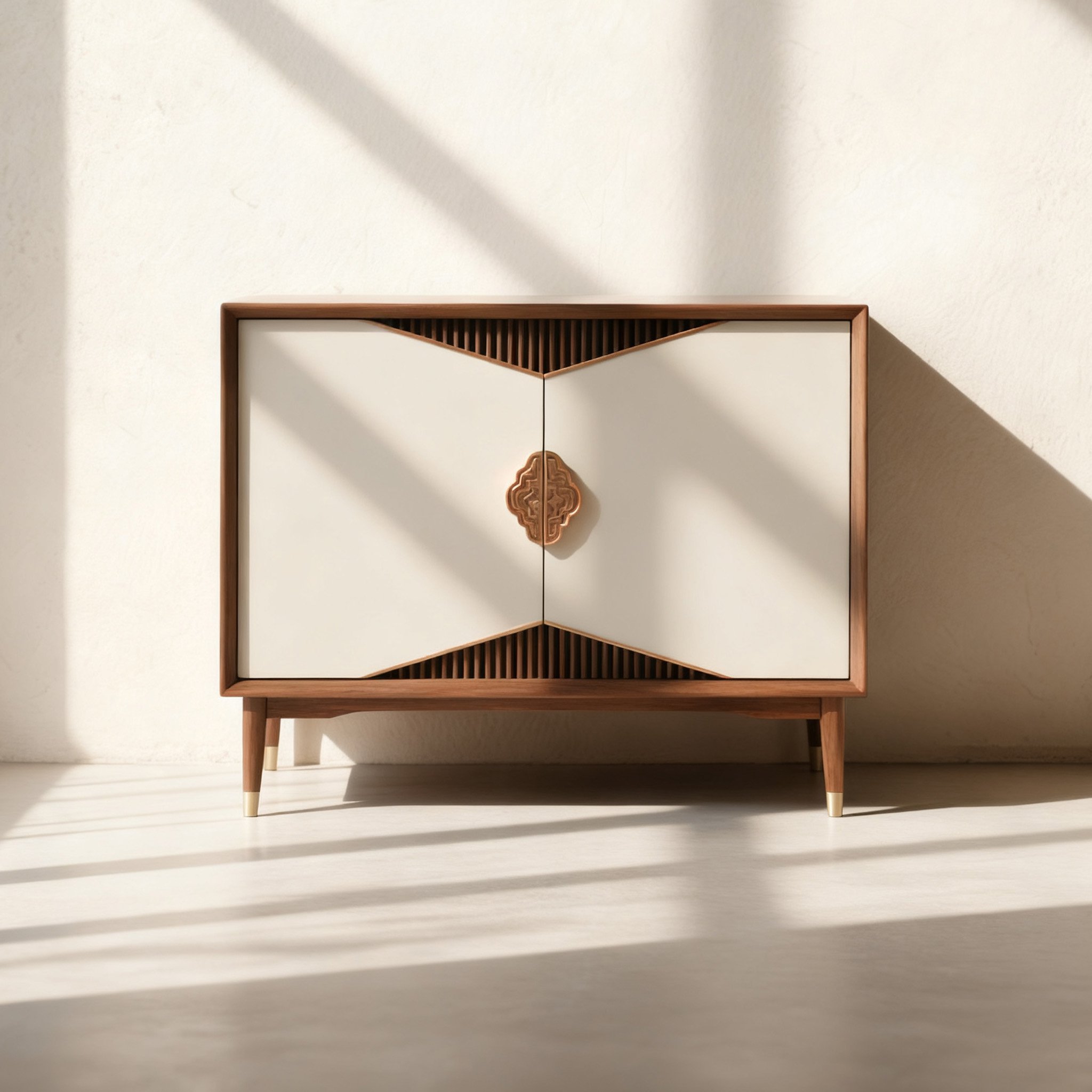 내추럴 원목 캐비닛 전체 모습