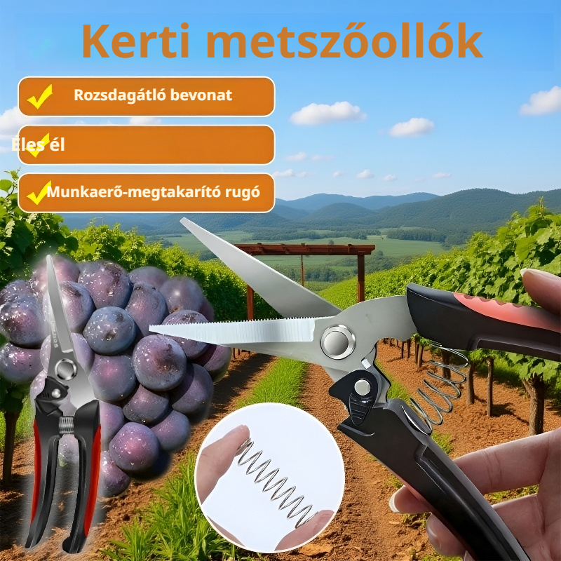Kerti metszőolló, amely megkönnyíti a munkát 