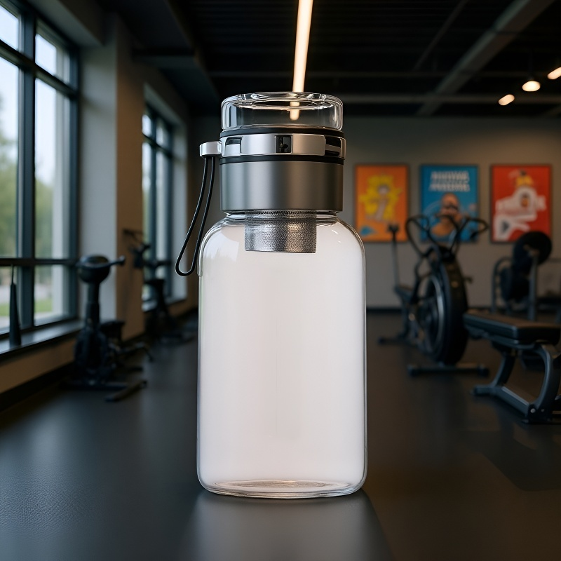 대용량 차와 물 분리형 고붕규산 유리 물컵