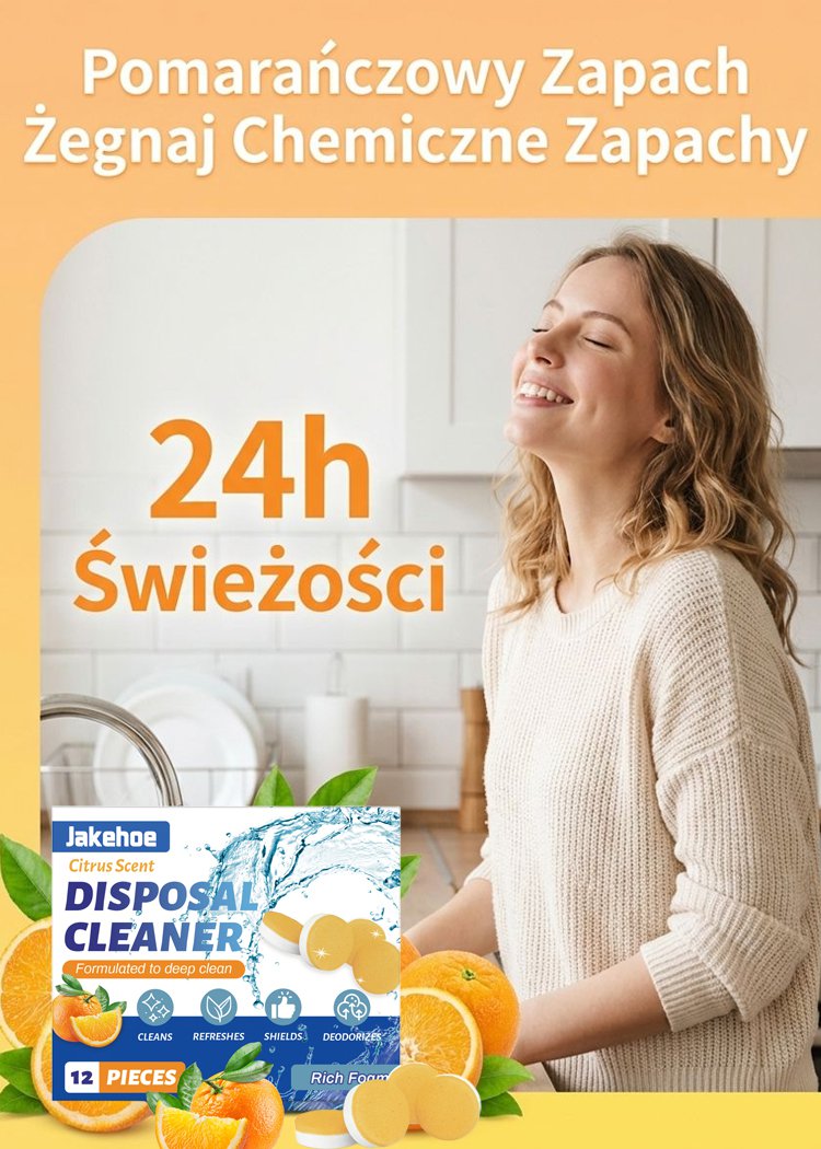 Skuteczna tabletka musująca do usuwania śmieci