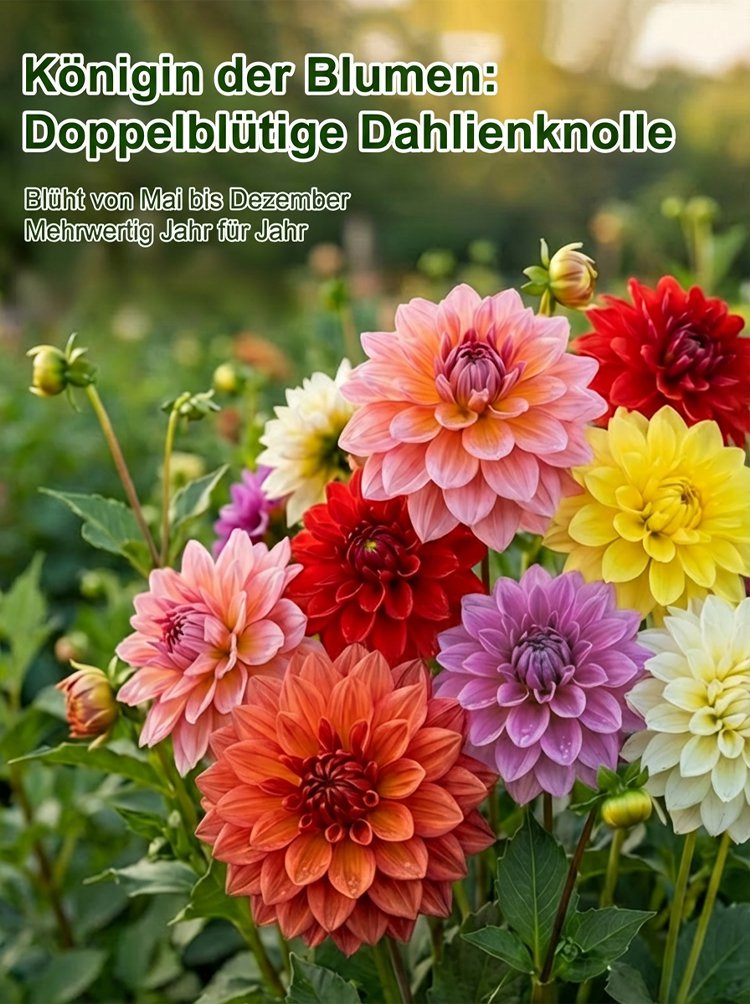 Frisch gepflanzte Dahlienknollen im Beet