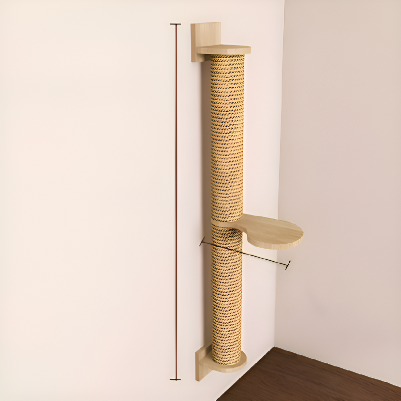 Rascador para gatos de montaje en pared con cuerda resistente