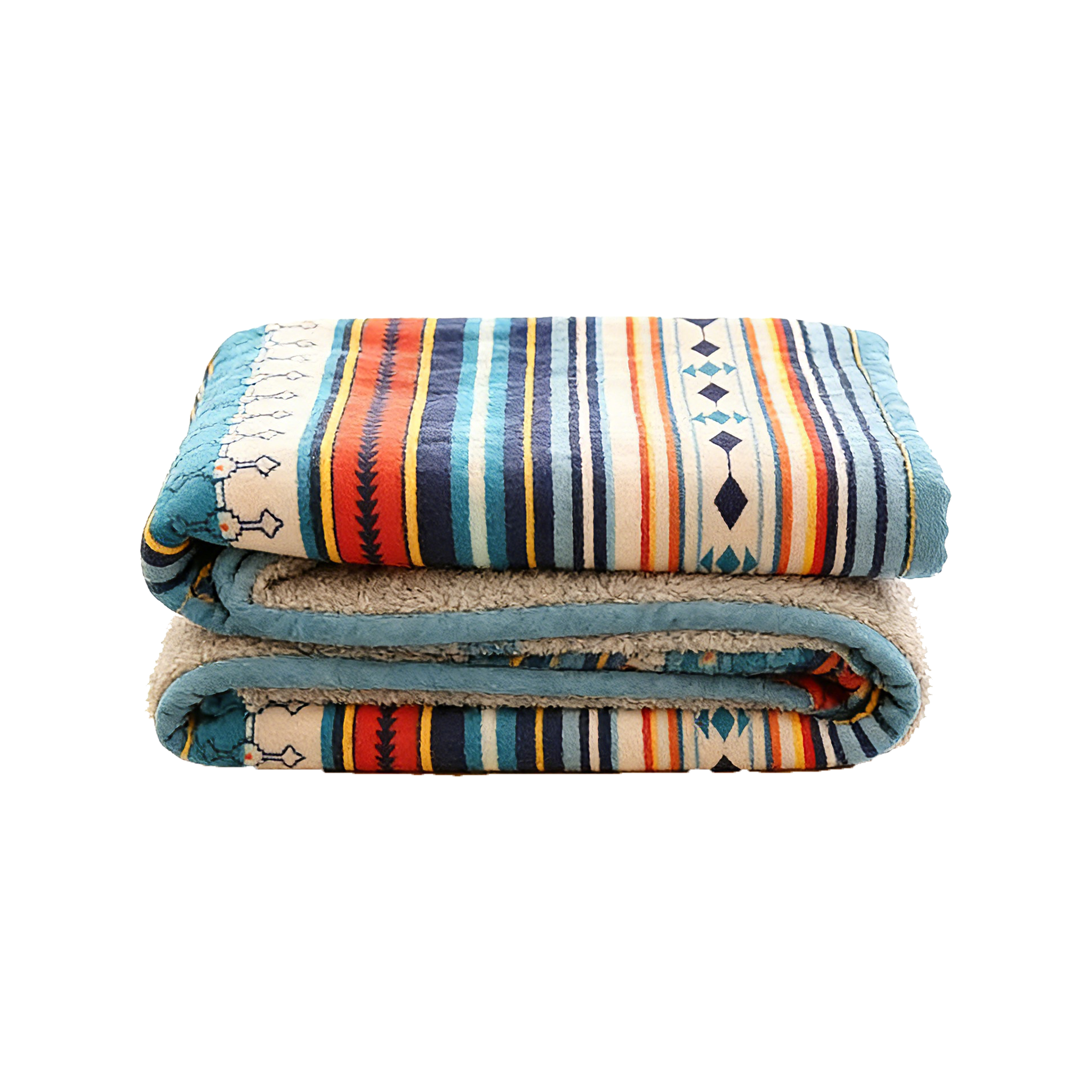 Lammwolldecke im Ethno-Stil
