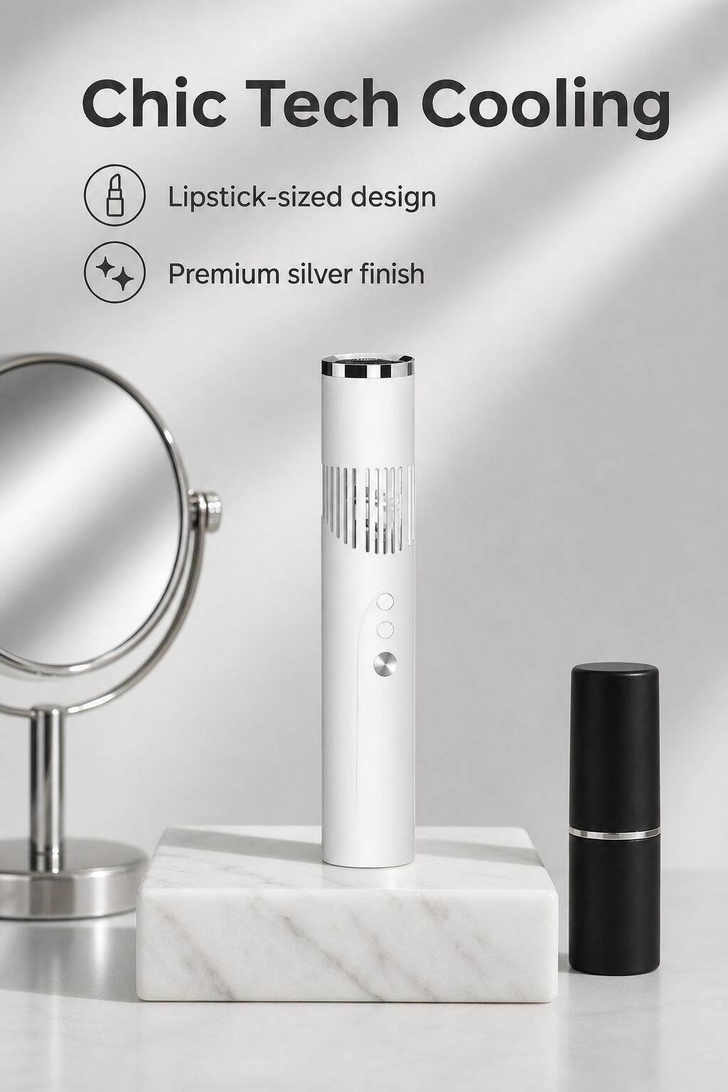 Portable Lipstick-Style Multi-Functional Mini Fan (Handheld/Neckband/Desktop)