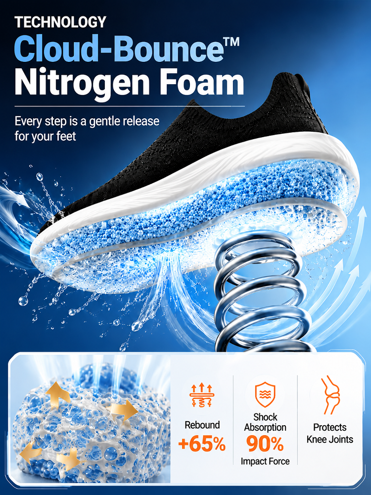 Arch Support Fly Knit Slip-On Walking Sandals | Same All-Day Comfort As Premium Walking Shoe Brands